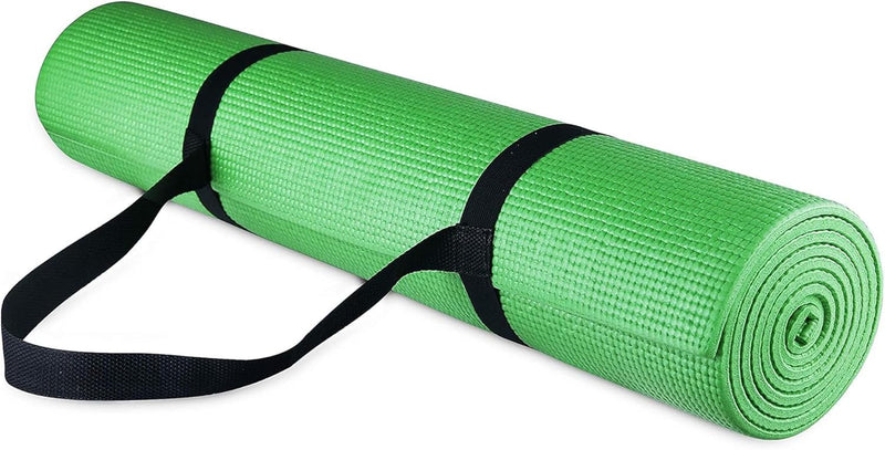 Laden Sie das Bild in Galerie -Viewer, Yogamat schuim antislip 6 mm groen met draagriem
