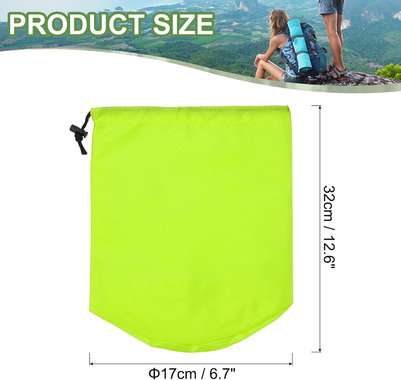 Załaduj obraz do przeglądarki galerii, Waterdichte opbergzak 11 x 20 cm met trekkoord oranje – stuff sack – camping accessoires
