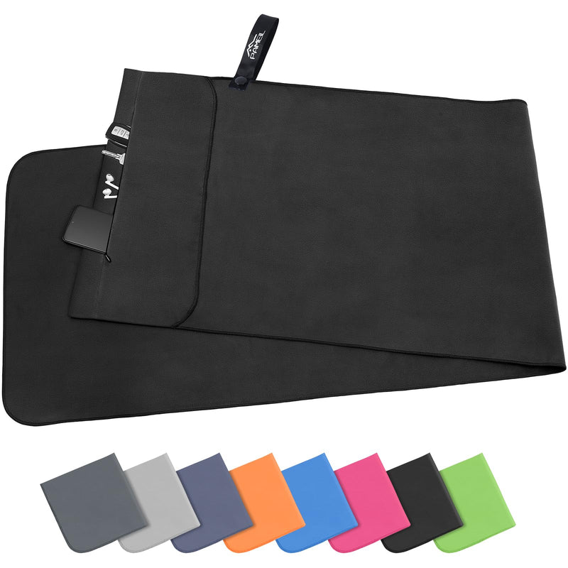 Laden Sie das Bild in Galerie -Viewer, Fitnesshanddoek Microvezel 120x50 cm Sneldrogend met Ritsvak – Sporthanddoek – Reishanddoek
