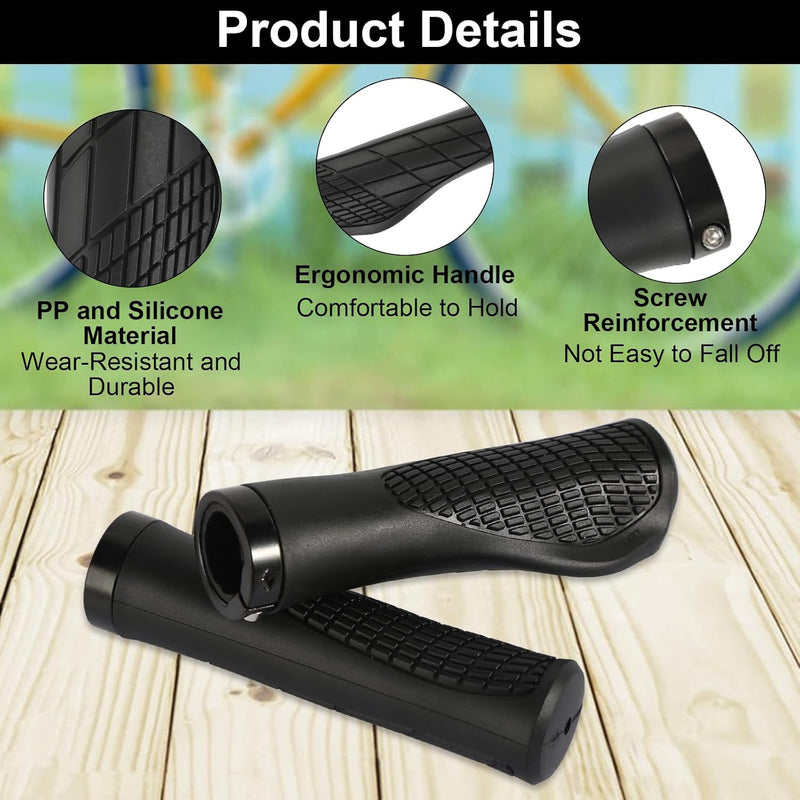 Chargez l'image dans la visionneuse de la galerie, Ergonomische fietshandvatten 22 mm zwart met inbussleutel
