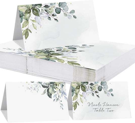 100 Stuks trouwplaatskaartjes, Plaatskaartjes voor tafeldecoraties, Elegant ontworpen plaatskaartjes voor bruiloften, ceremonies, verjaardagen, dopen, communies en andere festiviteiten