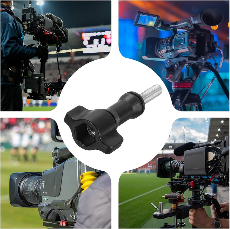 Chargez l'image dans la visionneuse de la galerie, Vis moletées pour caméra d’action 6 pièces M5 x 0,8 mm noires – vis de fixation – accessoires pour caméra d’action
