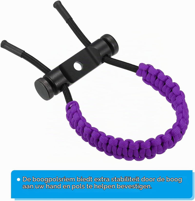Załaduj obraz do przeglądarki galerii, Boogschieten polsriem verstelbaar van nylon – boog polsband – compoundboog accessoires
