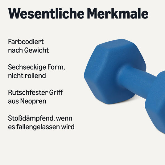 Neopreen dumbbells met antislip grip – halters – fitness gewichten