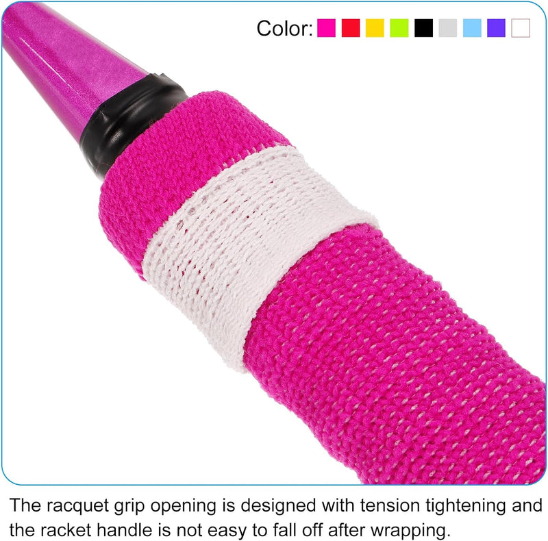 Laden Sie das Bild in Galerie -Viewer, Badminton handdoek grips 2 stuks antislip en zweetabsorberend grijs-rood – racket overgrips – badminton accessoires
