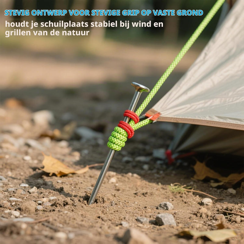 Laad afbeelding in Galerijviewer, U-vormige grondankers 4 stuks 30 cm van gepoedercoat staal – tuinankers – trampoline haringen
