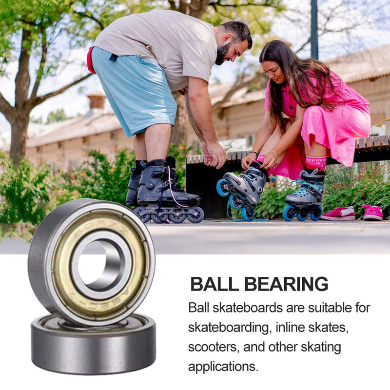 Load image into Gallery viewer, Kogellagers, 20 stuks 608 ZZ kogellagers, voor schaatsen, skateboards, inline skates, 8 mm x 22 mm x 7 mm
