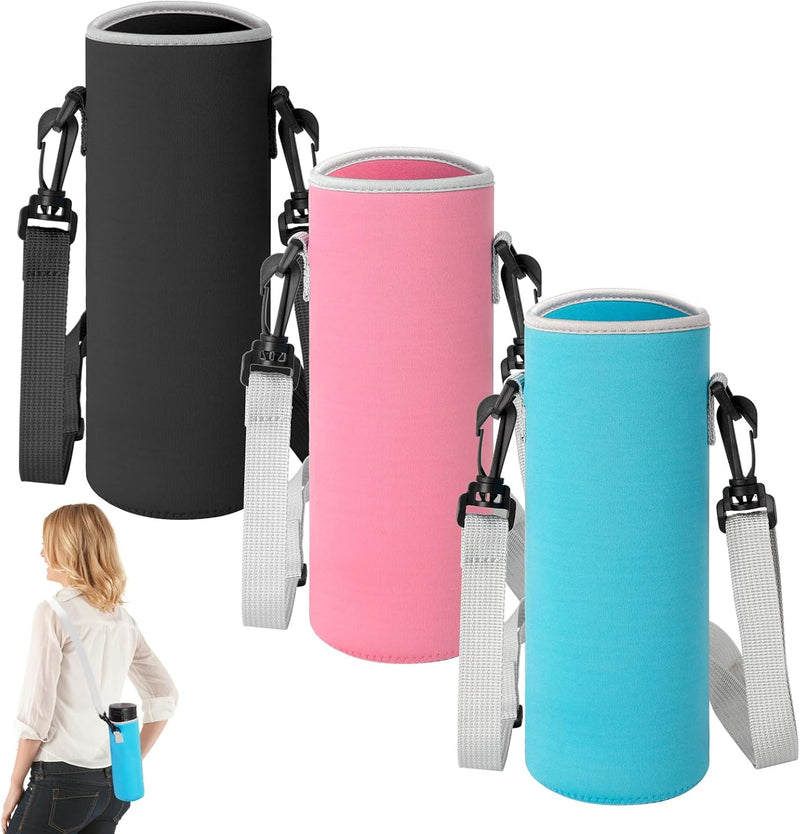 Charger l’image dans la visionneuse de galerie, Porte-bouteilles en néoprène, lot de 3, pour bouteilles de 1200 à 1500 ml – sac porte-bouteille – accessoires de randonnée
