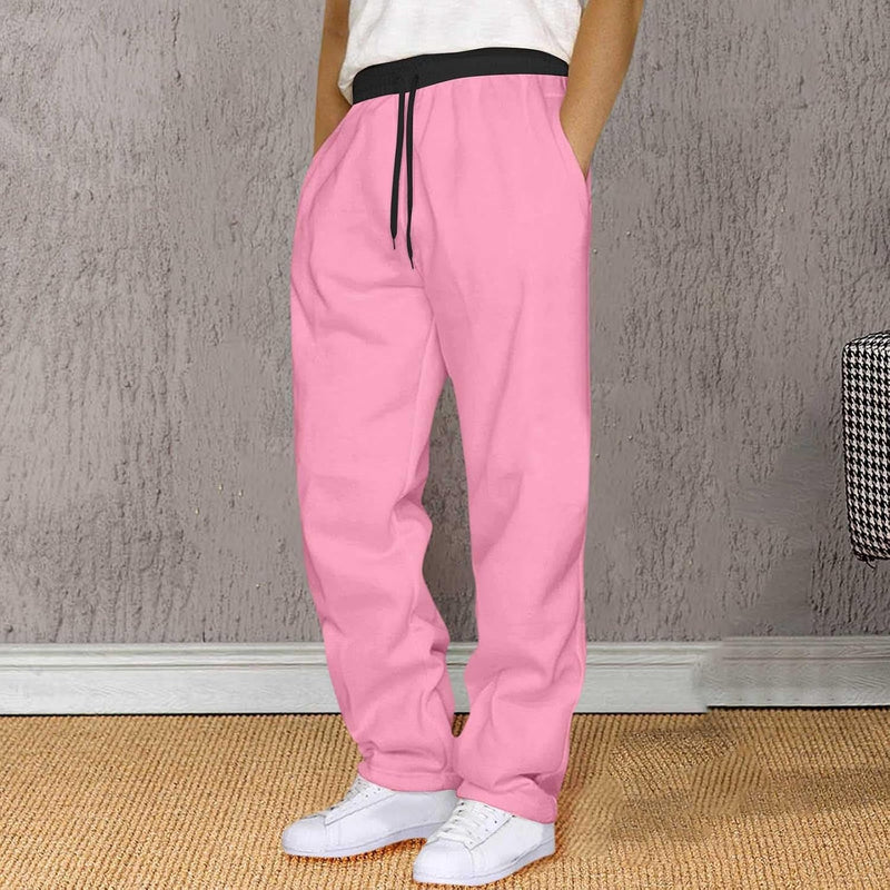 Laden Sie das Bild in Galerie -Viewer, Heren joggingbroek van polyester met elastische tailleband en zakken – sportbroek – trainingsbroek
