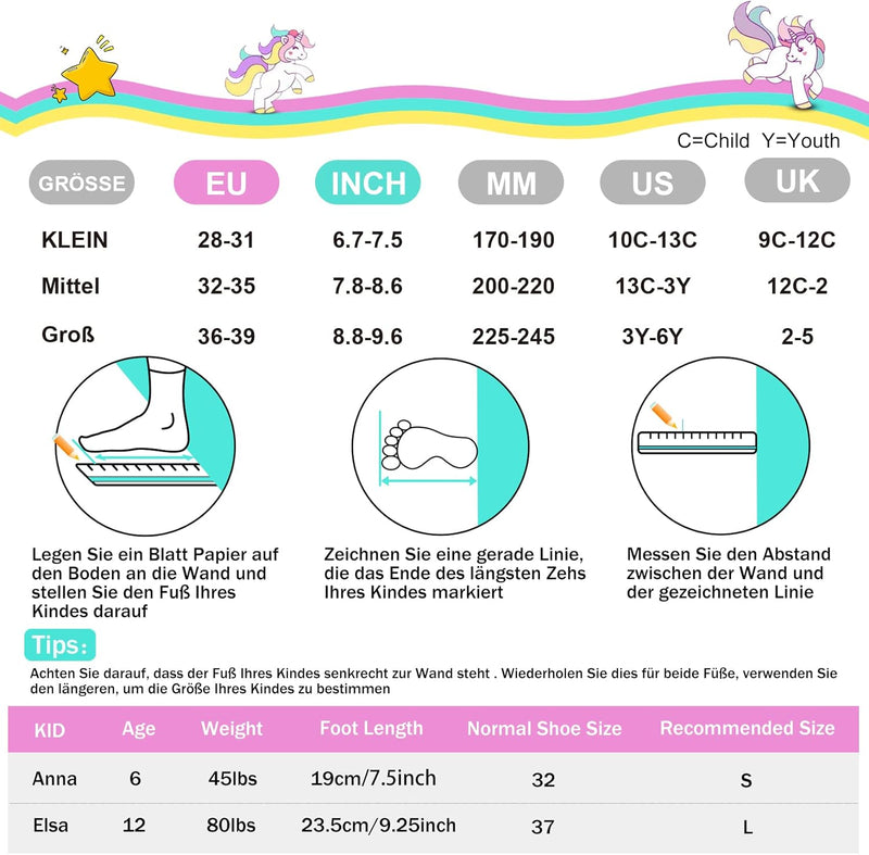 Load image into Gallery viewer, SULIFEEL Rainbow Unicorn Verstelbare zwarte rolschaatsen voor kinderen, met lichtgevende wielen, voor jongens
