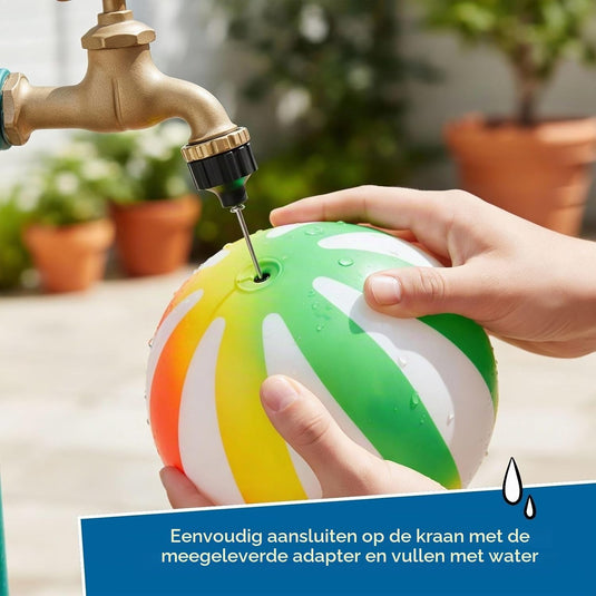Opblaasbare duikbal 20 cm met water- en luchtvulling inclusief pomp – onderwaterspel – zwembalspeelgoed