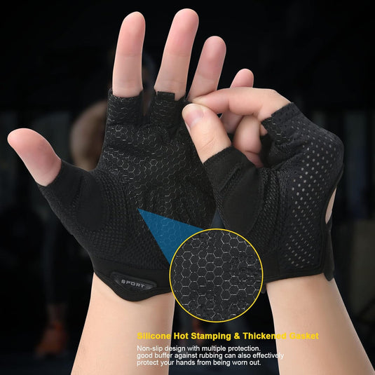 Gymhandschoenen met antislip grip en padding
