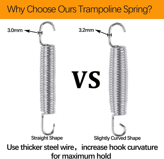 Trampolineveren 10 stuks 12,7-18 cm met veertrekker – vervangingsveren – trampoline accessoires