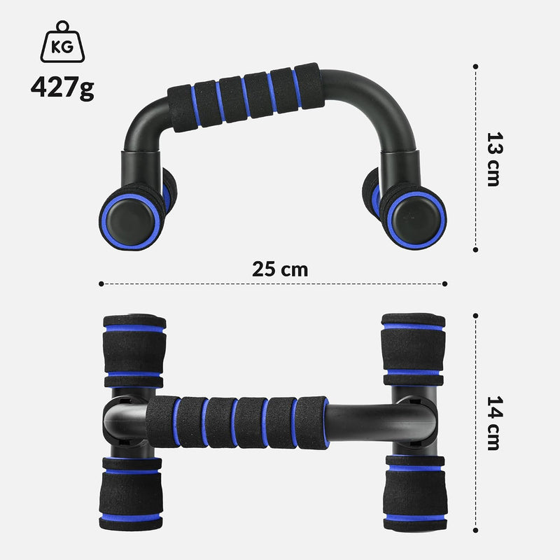 Laad afbeelding in Galerijviewer, Opvouwbare push-up bars 2 stuks met schuimhandgrepen tot 200 kg – parallettes – calisthenics
