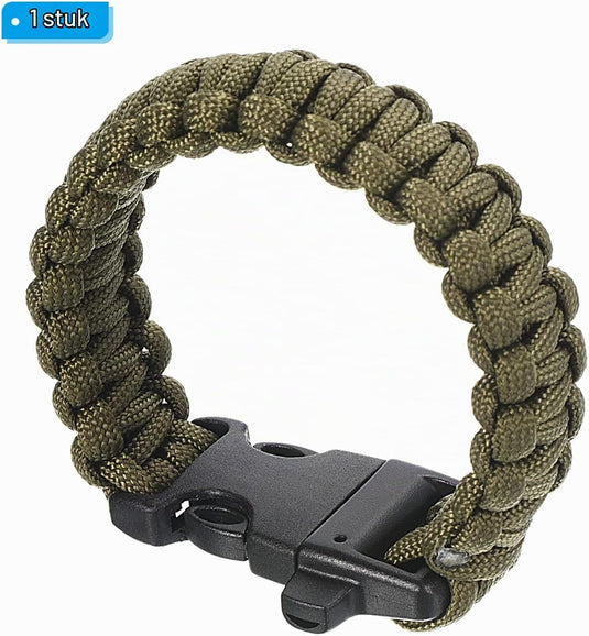 Survival-Paracord-Armband, 25 cm, geflochten, mit Verschluss – Outdoor-Armband – Camping-Zubehör
