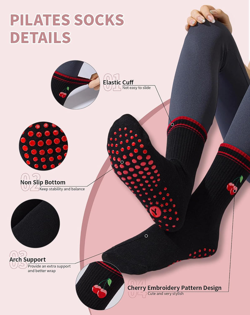 Laden Sie das Bild in Galerie -Viewer, Pilates antislip sokken dames maat 36-40 met gripnoppen – yoga sokken – fitness sokken
