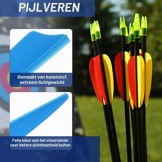 Pijlveren 36 stuks 2,5 inch van kunststof – arrow vanes – boogschieten accessoires