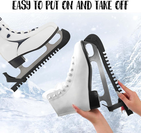 Verstelbare schaatsbeschermers wit 27 cm – 1 paar