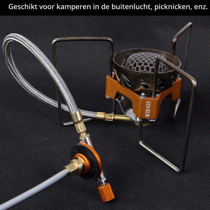 Chargez l'image dans la visionneuse de la galerie, Adaptateur pour bouteille de gaz avec raccord en cuivre et tuyau en nylon de 110 cm pour réchauds de camping – adaptateur GPL – accessoires de camping
