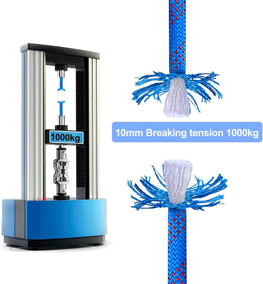 Statisch outdoor touw 30 m x 10 mm – met 2 karabijnhaken voor camping en buitengebruik