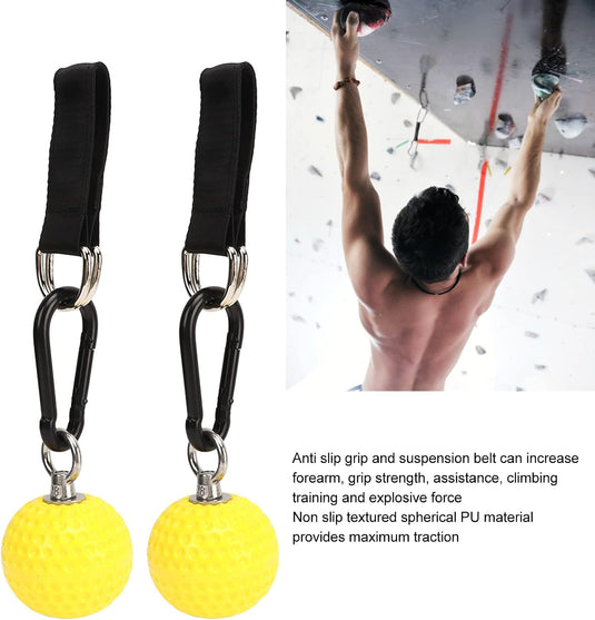 Pull-up balgreep voor griptraining geel