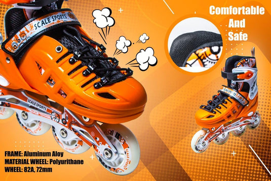 Adjustuble Rolschaatsen met oplichtende wielen voor kinderen en volwassenen - Kids Inline Roller laarzen met opbergtas voor peuters, rolschaatsen voor meisjes, jongens, professionals en
