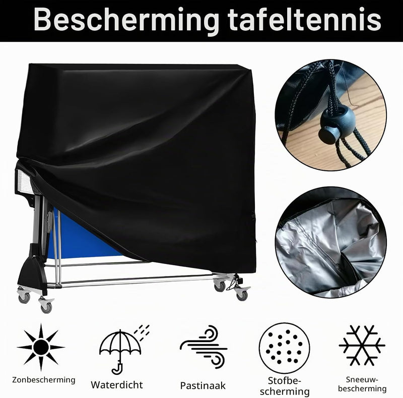 Load image in Gallery Viewer, Waterproof table tennis cover 185 x 70 x 165 cm made of 210D Oxford fabric with UV protection – ping-pong protection – table tennis cover

