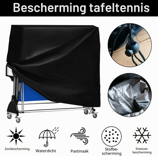 Waterproof table tennis cover 185 x 70 x 165 cm made of 210D Oxford fabric with UV protection – ping-pong protection – table tennis cover