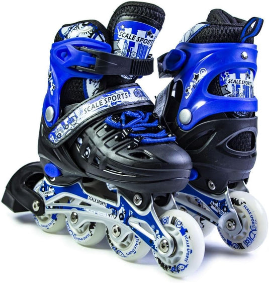 Adjustuble Rolschaatsen met oplichtende wielen voor kinderen en volwassenen - Kids Inline Roller laarzen met opbergtas voor peuters, rolschaatsen voor meisjes, jongens, professionals en