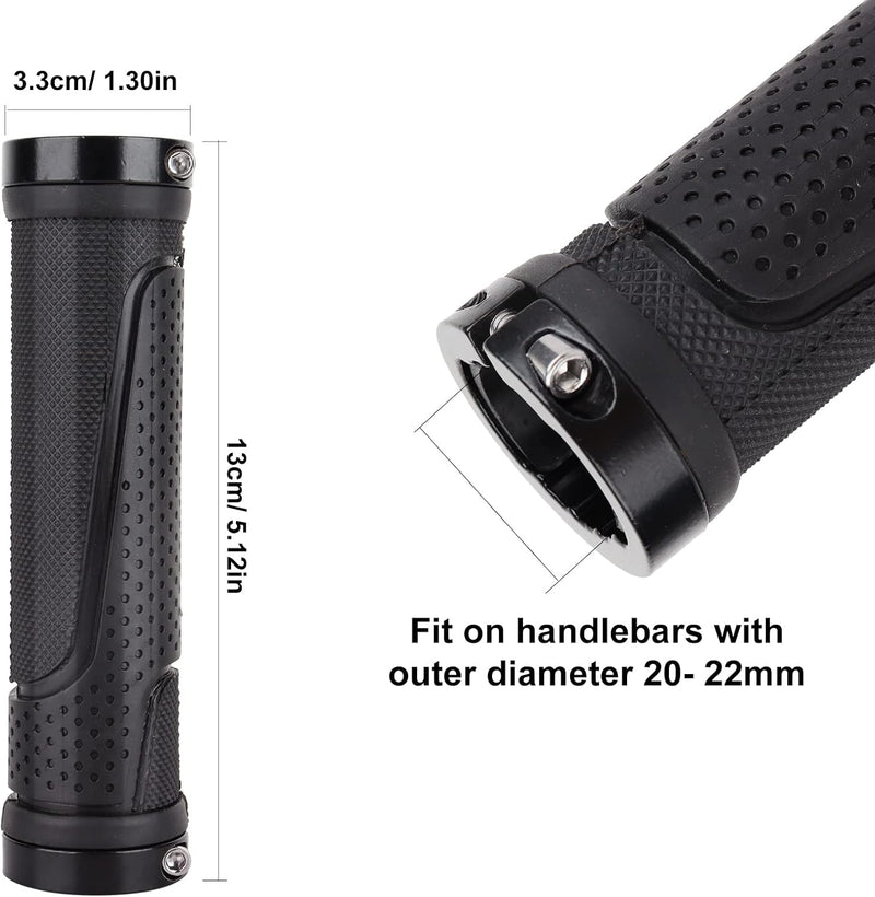 Load image into Gallery viewer, Fietshandvatten set 22 mm zwart antislip
