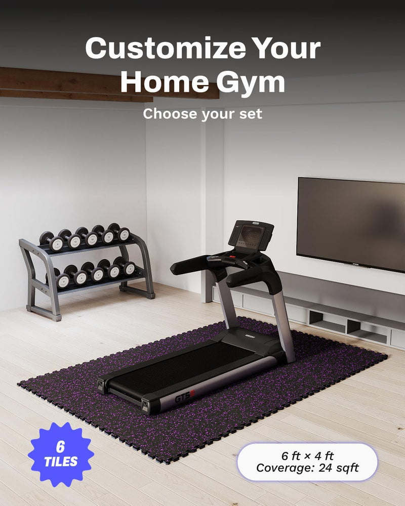 Load image into Gallery viewer, Puzzelmat fitness 12 stuks – 60 x 60 x 1,4 cm – antislip rubber en EVA vloerbescherming voor homegym – zwart/wit

