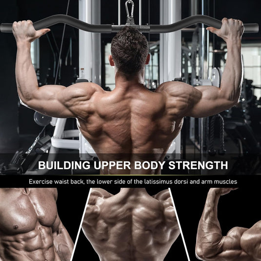 Lat pulldown stang voor kabelmachine 94 cm zwart