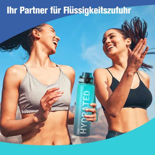 Drinkfles 750 ml BPA-vrij met tijdmarkeringen en lekvrije dop – waterfles – sportfles