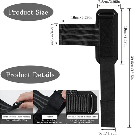 TNSLAND liftingstraps voor krachttraining, polsbandages voor fitness, bodybuilding, powerlifting, crossfit en gymaccessoires