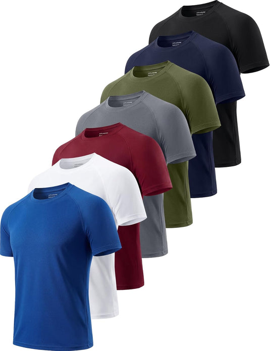Heren sportshirts 3 of 5 stuks sneldrogend en ademend – fitness shirt – hardloopshirt