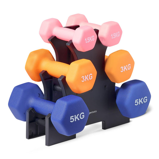 Neopreen dumbbells met antislip grip – halters – fitness gewichten