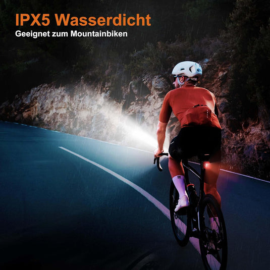 Oplaadbare fietsverlichting set USB-C IPX5 met voor- en achterlicht – fietslamp – LED fietslicht
