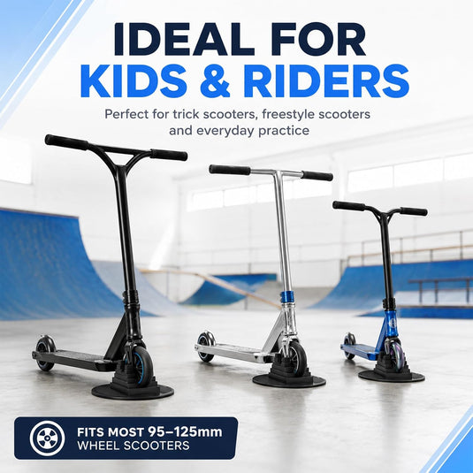 Universele Scooter Stand, Universele Stepstandaard voor Wielen van 95 mm tot 125 mm, Extra Stabiele Standaard, Stepstandaard voor Pro Freestyle Scooter, Stuntstep