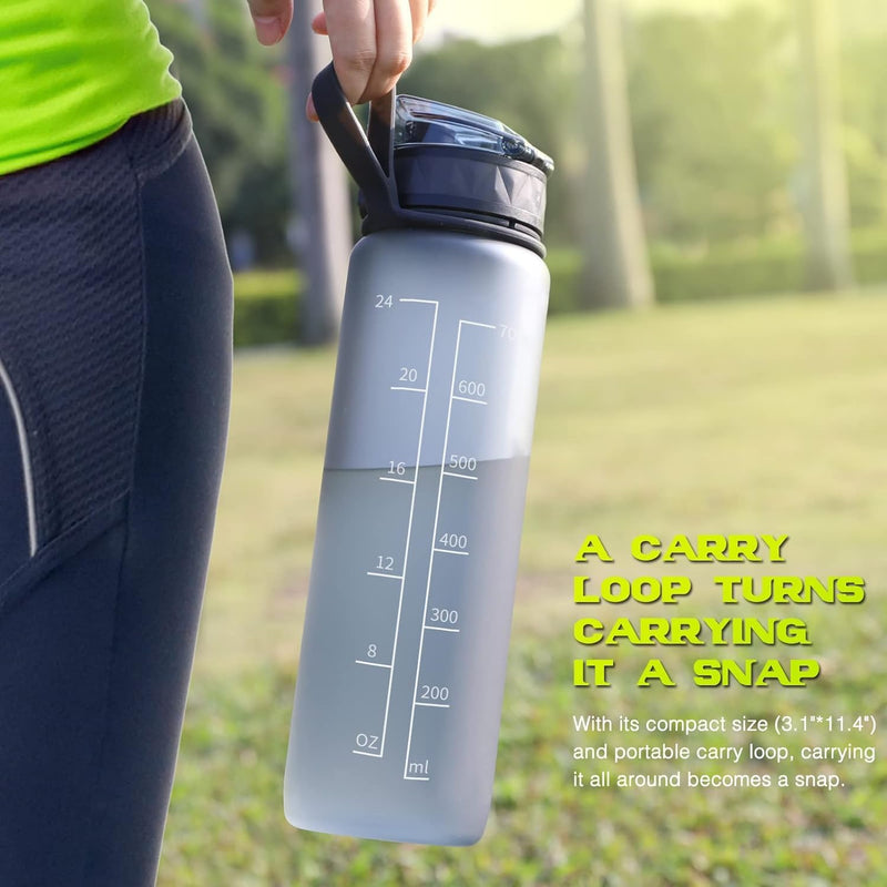 Laden Sie das Bild in Galerie -Viewer, Drinkfles 1 liter BPA-vrij met antislip grip en lekvrije sluiting – waterfles – sportfles

