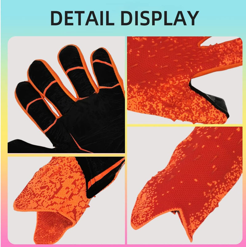 Load image into Gallery viewer, Voetbal Goalkeeper Handschoenen voor jongens, kinderen, volwassenen, voetbalkeeperset, premium keepershandschoenen, super grip en bescherming, maat 6/7/8/9/10
