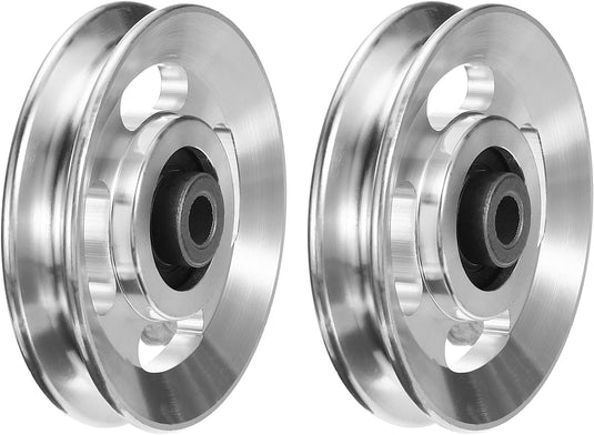 Katrolwielen 2 stuks 90 mm van aluminium met 6202 lagers – kabelmachine katrollen – fitness accessoires