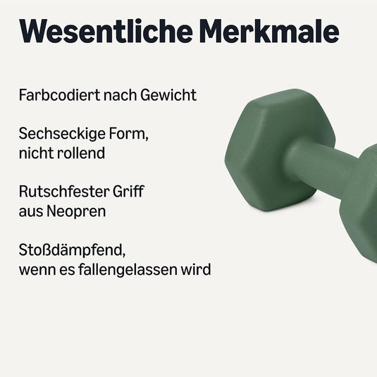Neopreen dumbbells met antislip grip – halters – fitness gewichten