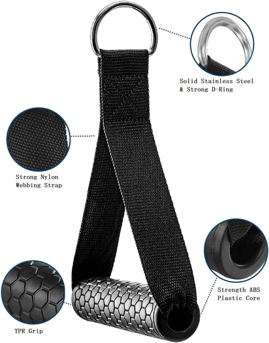 Weerstandsband handgrepen set van 2 zwart