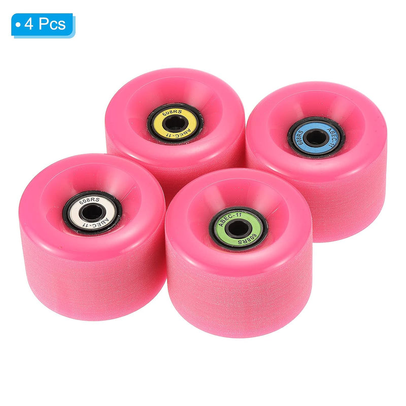 Laden Sie das Bild in Galerie -Viewer, Longboard wielen 65 x 51 mm 78A met ABEC-11 lagers 4 stuks zwart – cruiser skateboard wielen
