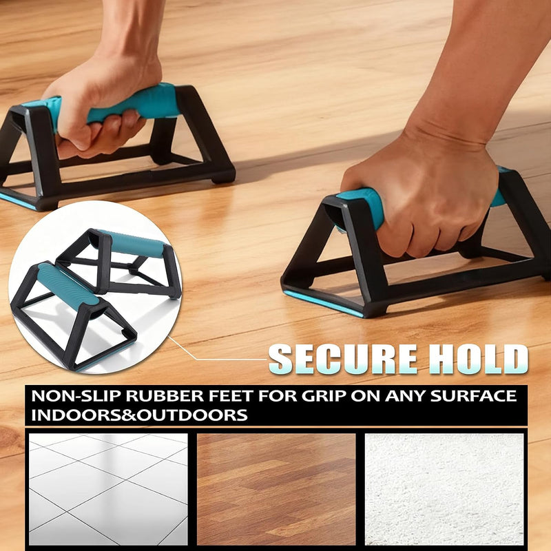 Laden Sie das Bild in Galerie -Viewer, Push-up bars 2 stuks H-vorm met ergonomische antislip handgrepen – opdruksteunen – calisthenics
