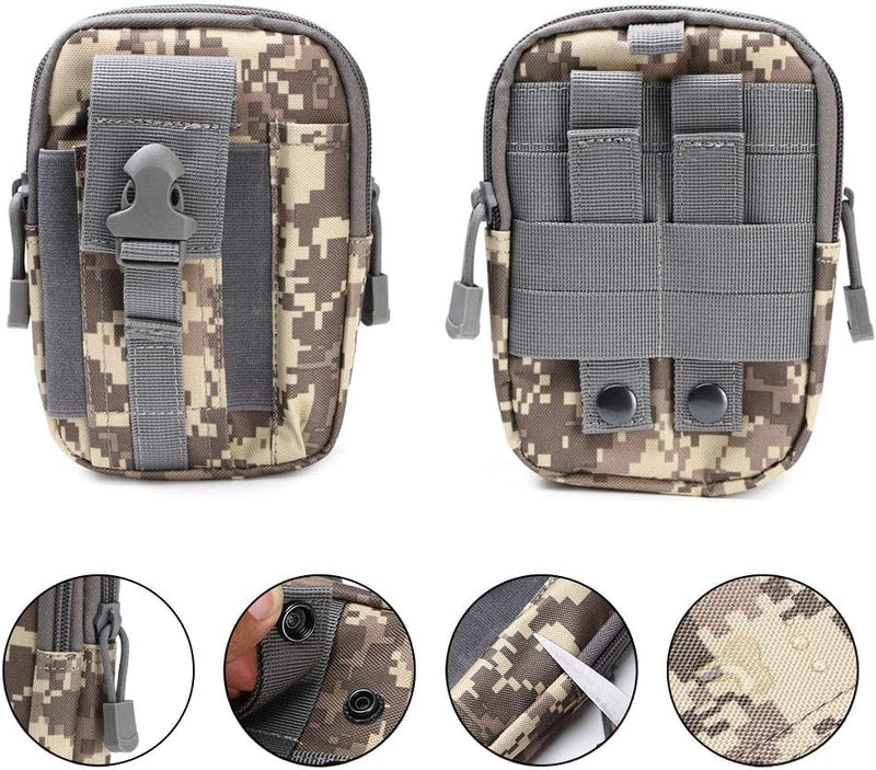 Laad afbeelding in Galerijviewer, flintronic Tactische Heuptassen, Molle EDC Pouch, Outdoor Heuptas+Haak, Utility Gadget Riemtas met Mobiele Telefoon Holster voor Sport, Wandelen, Kamperen, Reizen-Zwart
