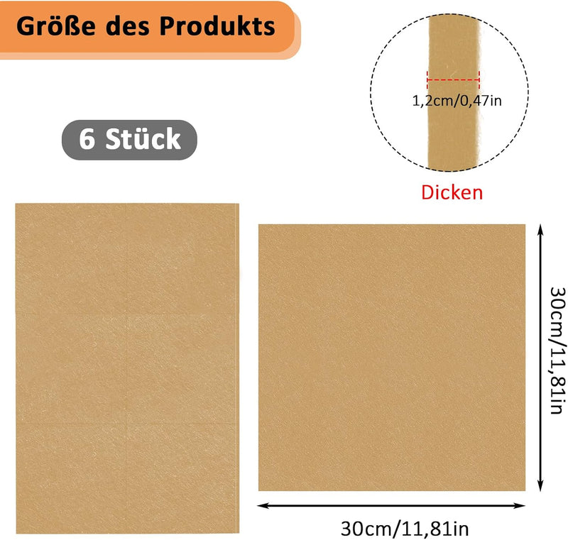 Charger l’image dans la visionneuse de galerie, Protection murale pour cible de fléchettes, lot de 6 en feutre autocollant, 30 x 30 cm – panneaux muraux pour fléchettes – protection murale pour cible de fléchettes
