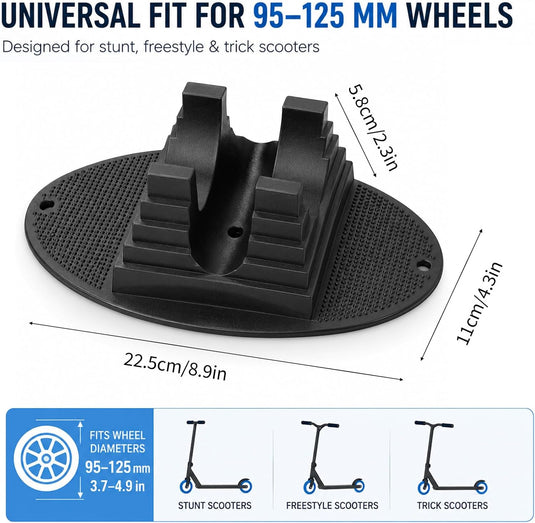 Universele Scooter Stand, Universele Stepstandaard voor Wielen van 95 mm tot 125 mm, Extra Stabiele Standaard, Stepstandaard voor Pro Freestyle Scooter, Stuntstep