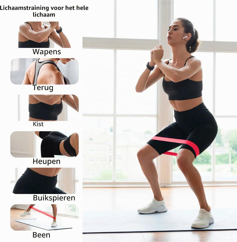 Load image into Gallery viewer, Resistance Band Set Van 5, Hoogwaardige Weerstandsbanden, Resistance Band Set Met Oefeninstructies En Draagtas, Gymnastiekband Voor Yoga, Pilates, Fitness, thuis trainen, stretchen
