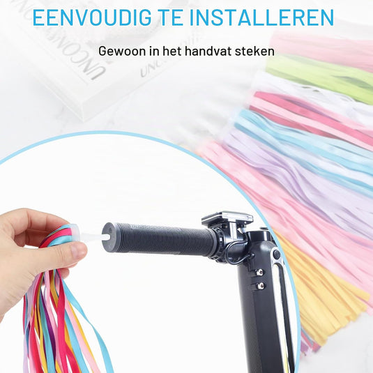 Fiets streamers voor stuur handvatten - Scooter kwastjes en linters - Kinderfiets decoratie accessoires